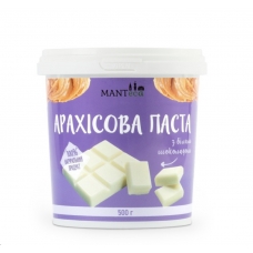 Арахісова паста 350г, Білий шоколад (відерце) "Manteca"