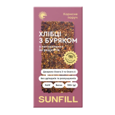 Хлібці "З буряком", 100г "Sunfil"