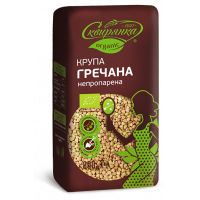 Крупа гречана непропарена (зелена), 800 г "Сквирянка"