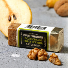 Протеїновий батончик "Волоський горіх-груша", 50г "FoodEra"