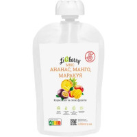 Ягідна паста "Ананас-манго-маракуя 100%", 100г "LiQberry" (дойпак)