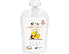 Ягідна паста "Ананас-манго-маракуя 100%", 100г "LiQberry" (дойпак)