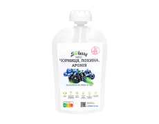 Ягідна паста "Чорниця-лохина-аронія 100%", 100г "LiQberry" (дойпак)