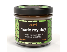 Десерт "Made my day" класични фундук, чорний шоколад, 120г, "Aumi" Десерт "Made my day" класични фундук, чорний шоколад, 120г, "Aumi"
