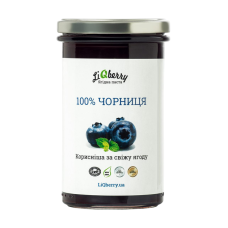 Ягідна паста "Чорниця" 100%", 545г "LiQberry"