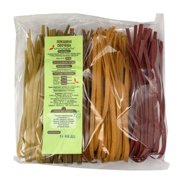 Локшина "Овочева", 300 г. Bifood