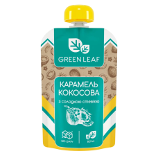 Карамель кокосова з солодкою стевією, 90г «Green Leaf»