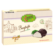 Зефір "Корисна Кондитерська" 180г білий в шоколаді