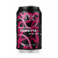 Комбуча ЖК "Імбир базилік", 033мл "Healthy Way"