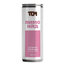 Лимонад Бузина-троянда "Tom" 330мл.