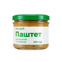 Паштет рослиний з білими грибами Fineorganic,  200г.
