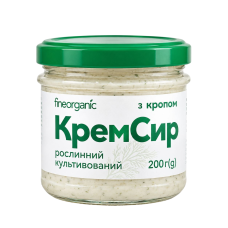 Крем-сир культивований з кропом Fineorganic, 200г.